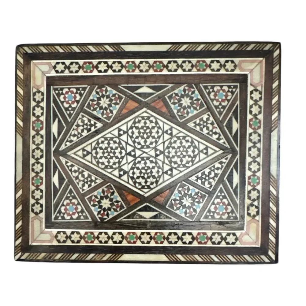 Vintage Persian Intricately Made Marquetry Trinket Box